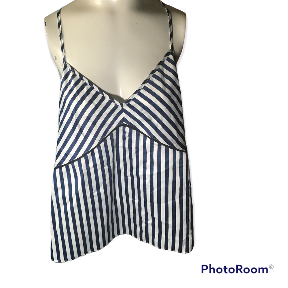 International Intimates Pajama Top Striped Lightweight LG Women’s